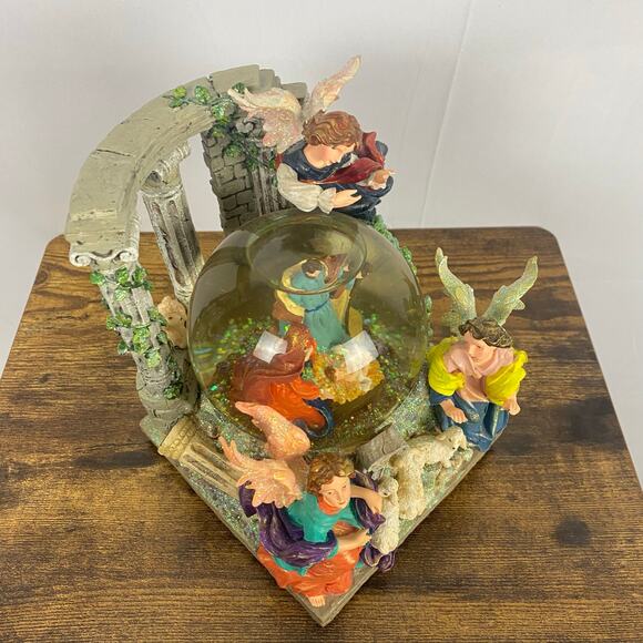 Christopher Radko Nativity Snow Globe Limited Edition Vintage 90s Christmas Ange - Picture 9 of 16